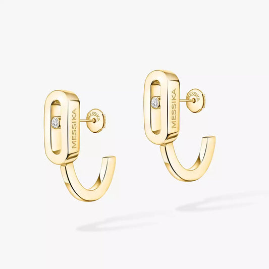 [Shinejoy]Boucles d'oreilles créoles Mini diamant Move Classique