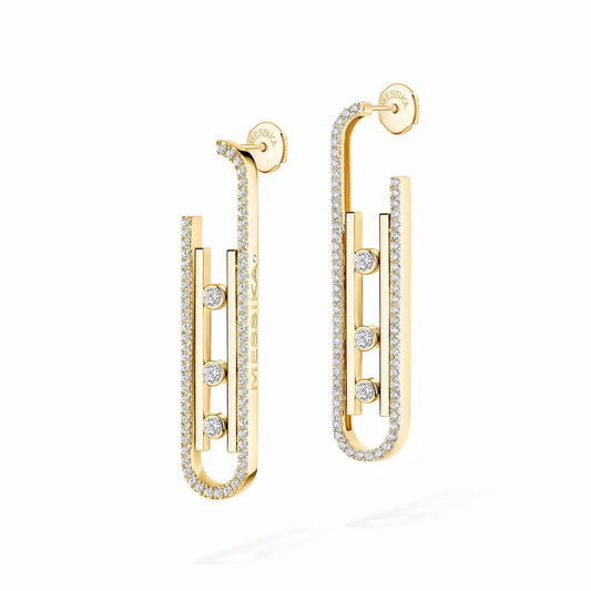 [Shinejoy]Boucles d'oreilles pendantes diamant Move 10e