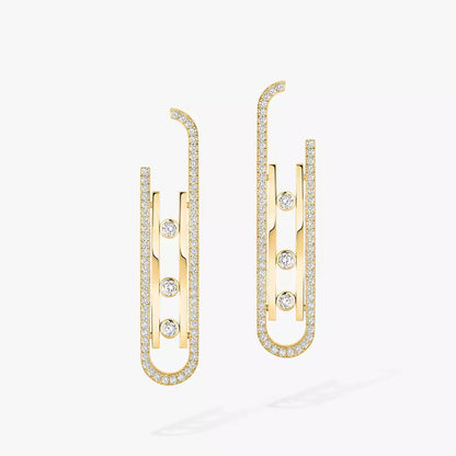 [Shinejoy]Diamond Pendant Earrings Move 10Th