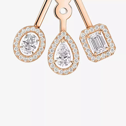 [Shinejoy] My Twin Trio  Diamond Earrings