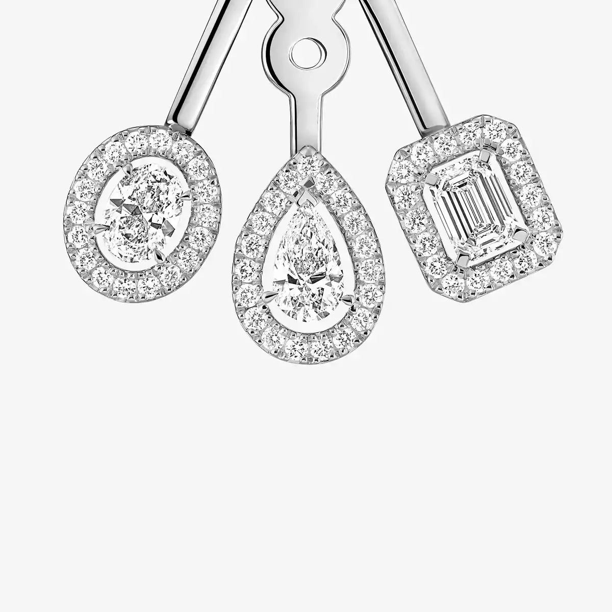 [Shinejoy] My Twin Trio  Diamond Earrings