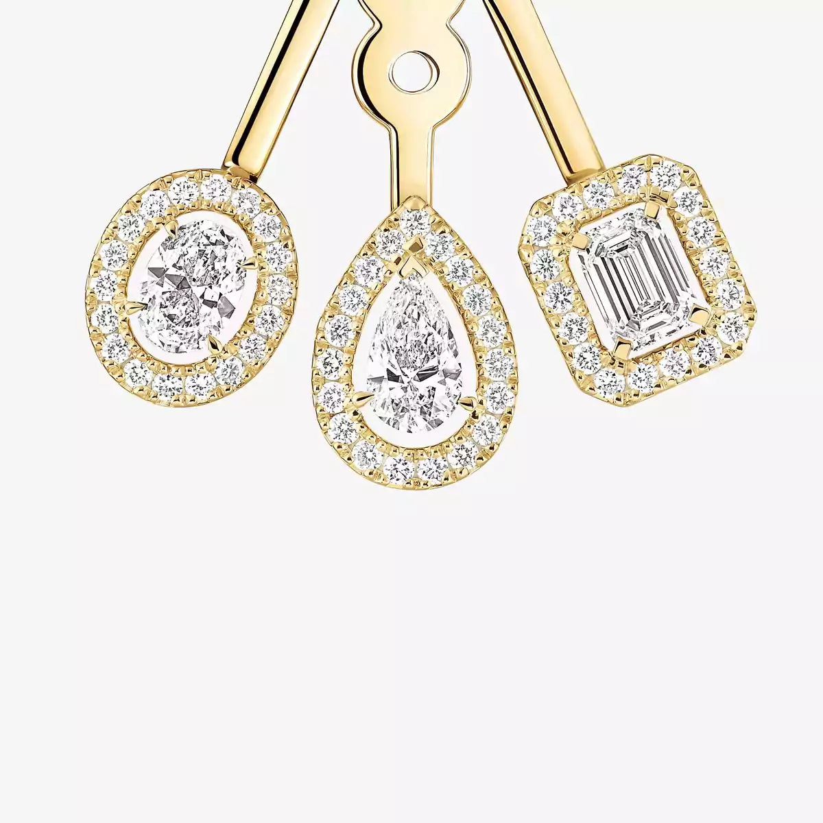 [Shinejoy] My Twin Trio  Diamond Earrings