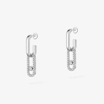 [Shinejoy]Move Link Diamond Earrings