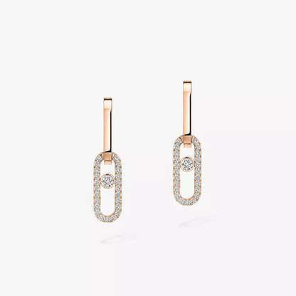 [Shinejoy]Move Link Diamond Earrings
