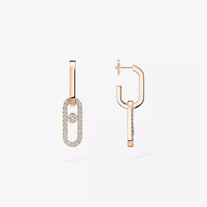 [Shinejoy]Move Link Diamond Earrings