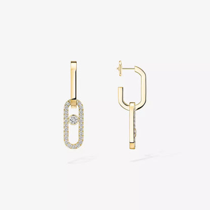 [Shinejoy]Move Link Diamond Earrings