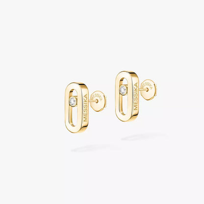 [Shinejoy]Move Uno Diamond Stud Earrings
