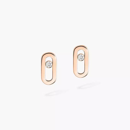 [Shinejoy]Move Uno Diamond Stud Earrings