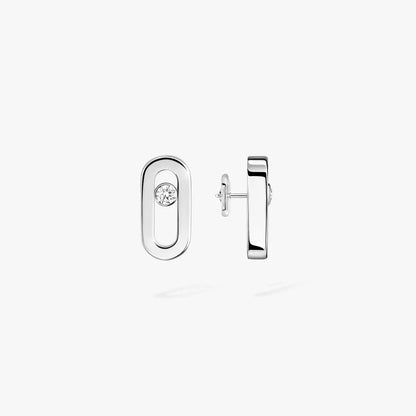 [Shinejoy]Move Uno Diamond Stud Earrings