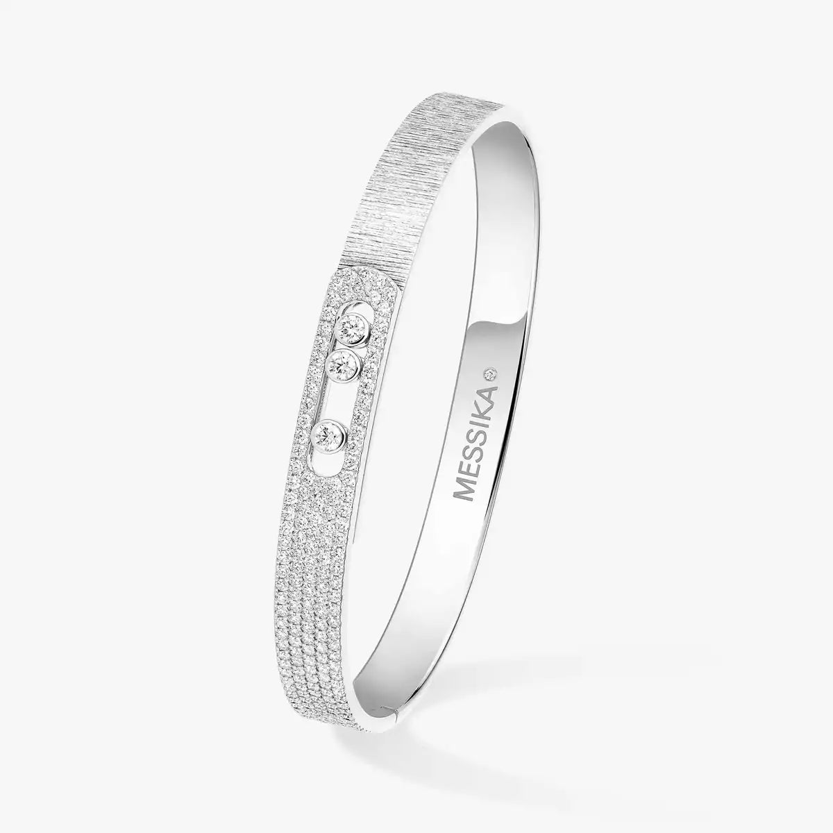 [Shinejoy]Move Noa Ciselé half pavé bangle