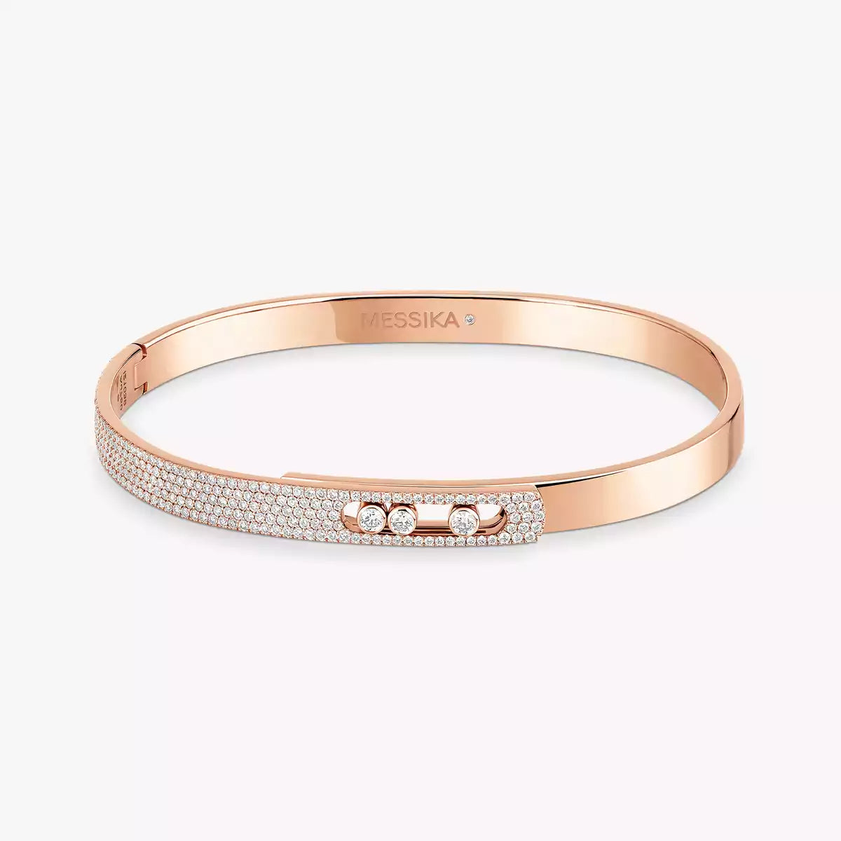 [Shinejoy]Move Noa Rose Gold Pavé Diamond Bangle Bracelet