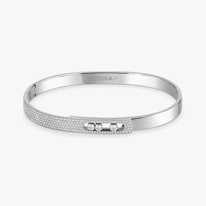[Shinejoy]Move Noa Rose Gold Pavé Diamond Bangle Bracelet