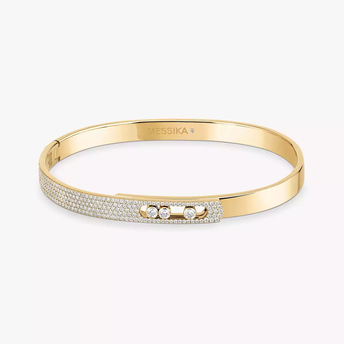 [Shinejoy]Move Noa Rose Gold Pavé Diamond Bangle Bracelet