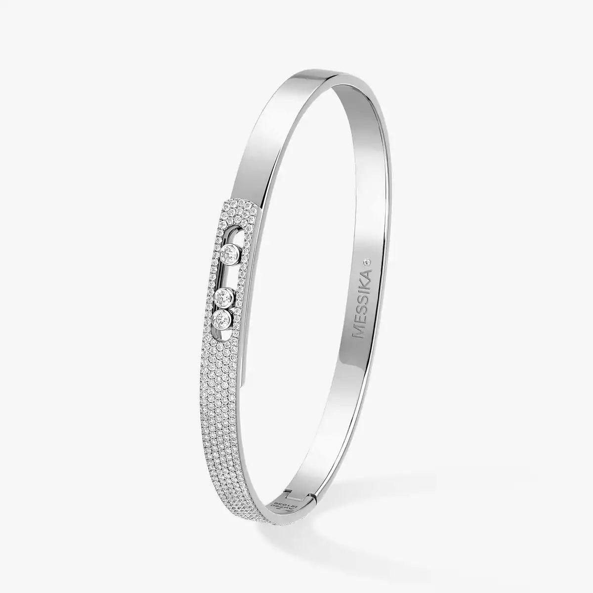 [Shinejoy]Move Noa Rose Gold Pavé Diamond Bangle Bracelet