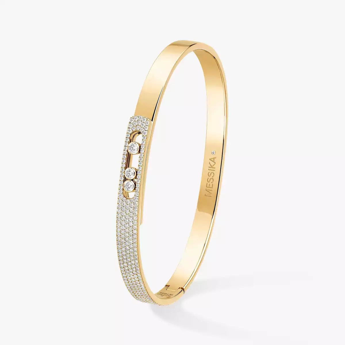 [Shinejoy]Move Noa Rose Gold Pavé Diamond Bangle Bracelet