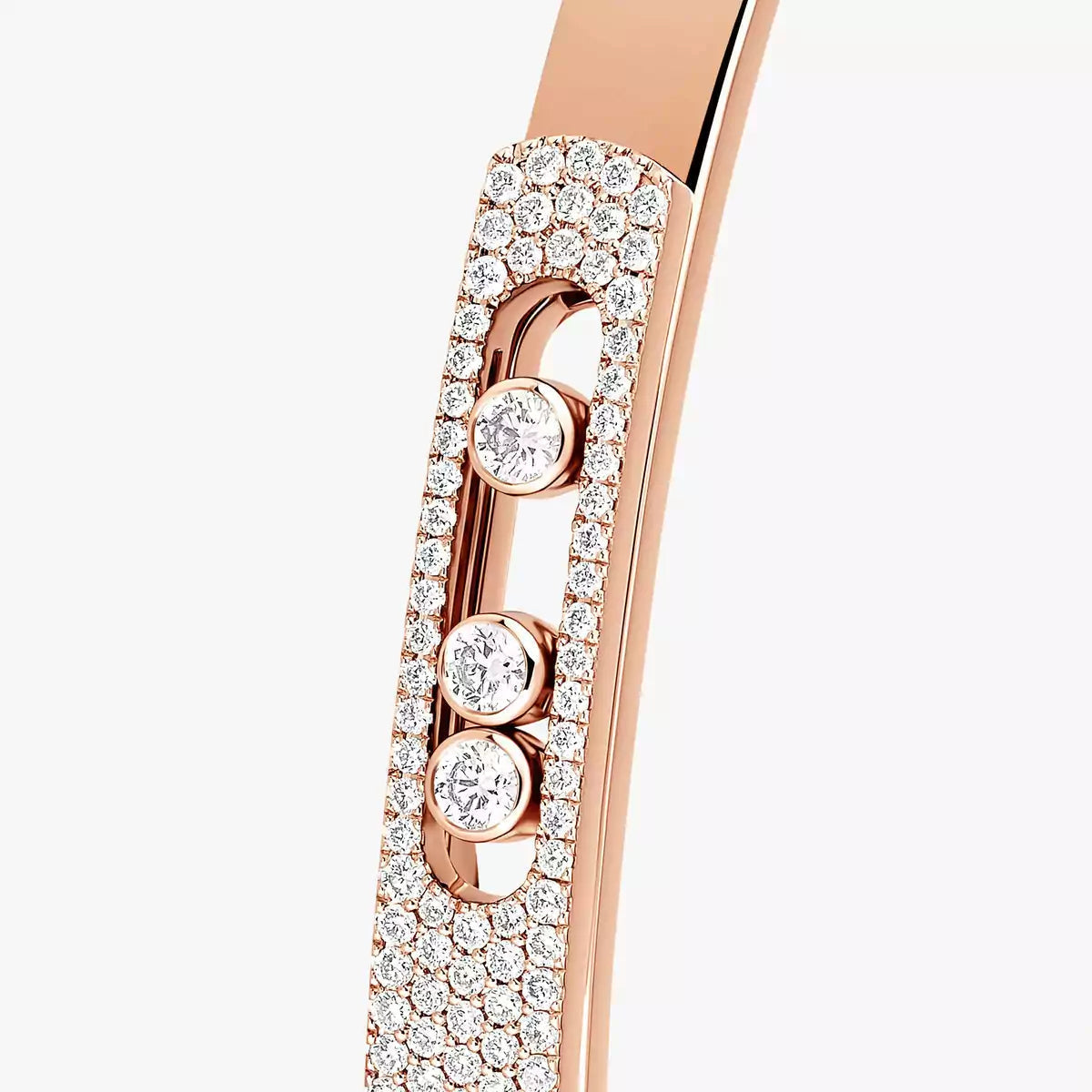 [Shinejoy]Move Noa Rose Gold Pavé Diamond Bangle Bracelet