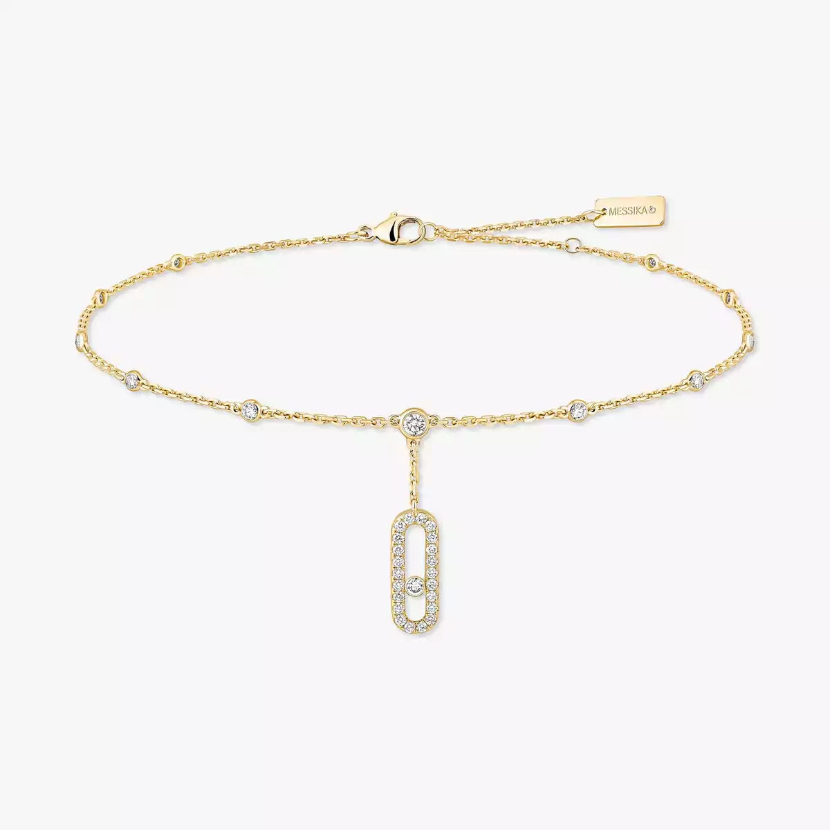 [Shinejoy] Move Uno pavé ankle bracelet
