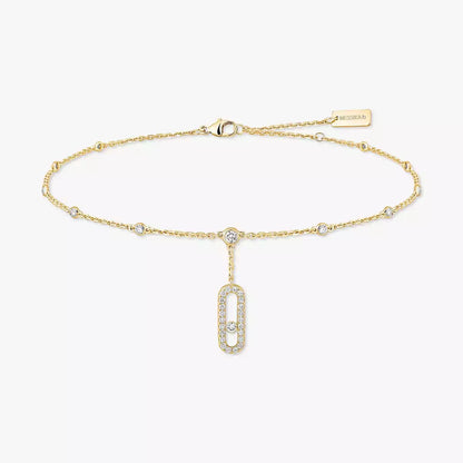 [Shinejoy] Move Uno pavé ankle bracelet