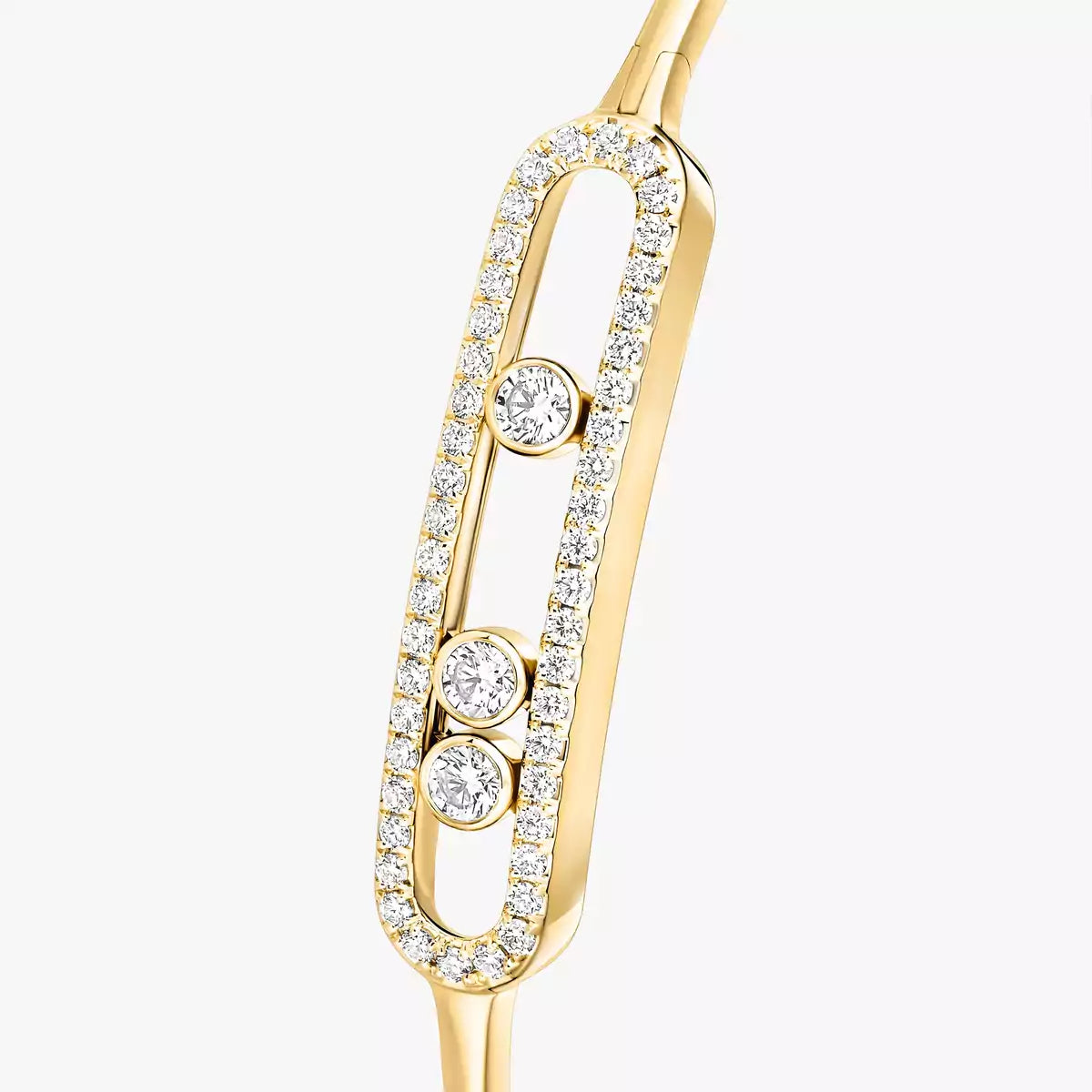 [Shinejoy]Move Pavé Diamond Bangle Bracelet M