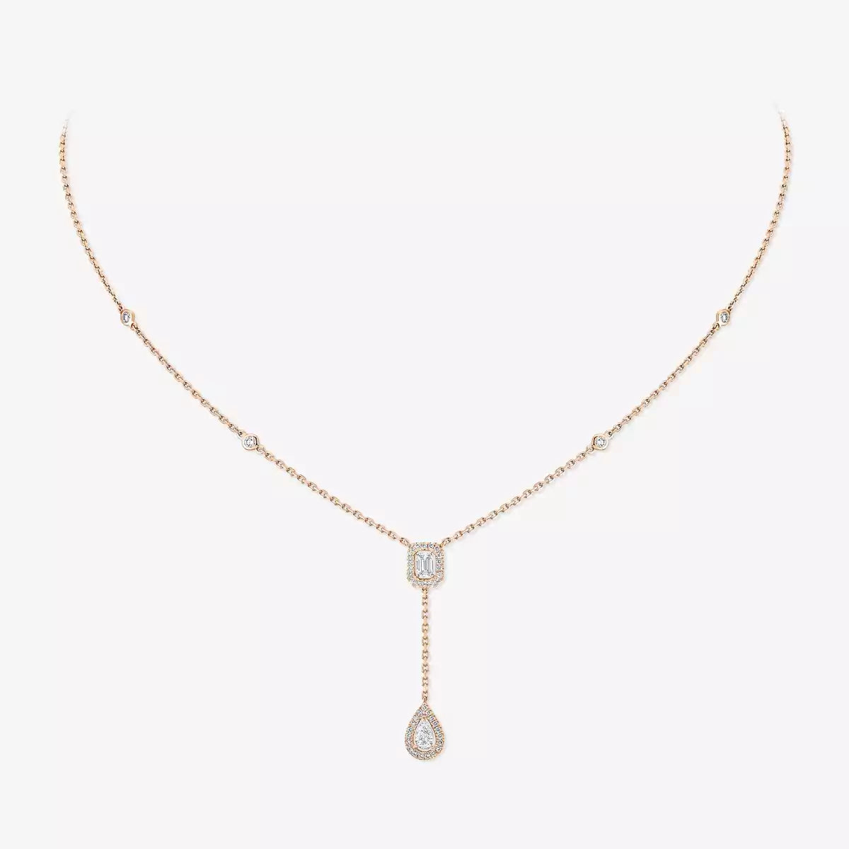 [Shinejoy]Gold Diamond Tie Necklace