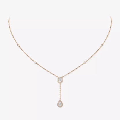 [Shinejoy]Gold Diamond Tie Necklace