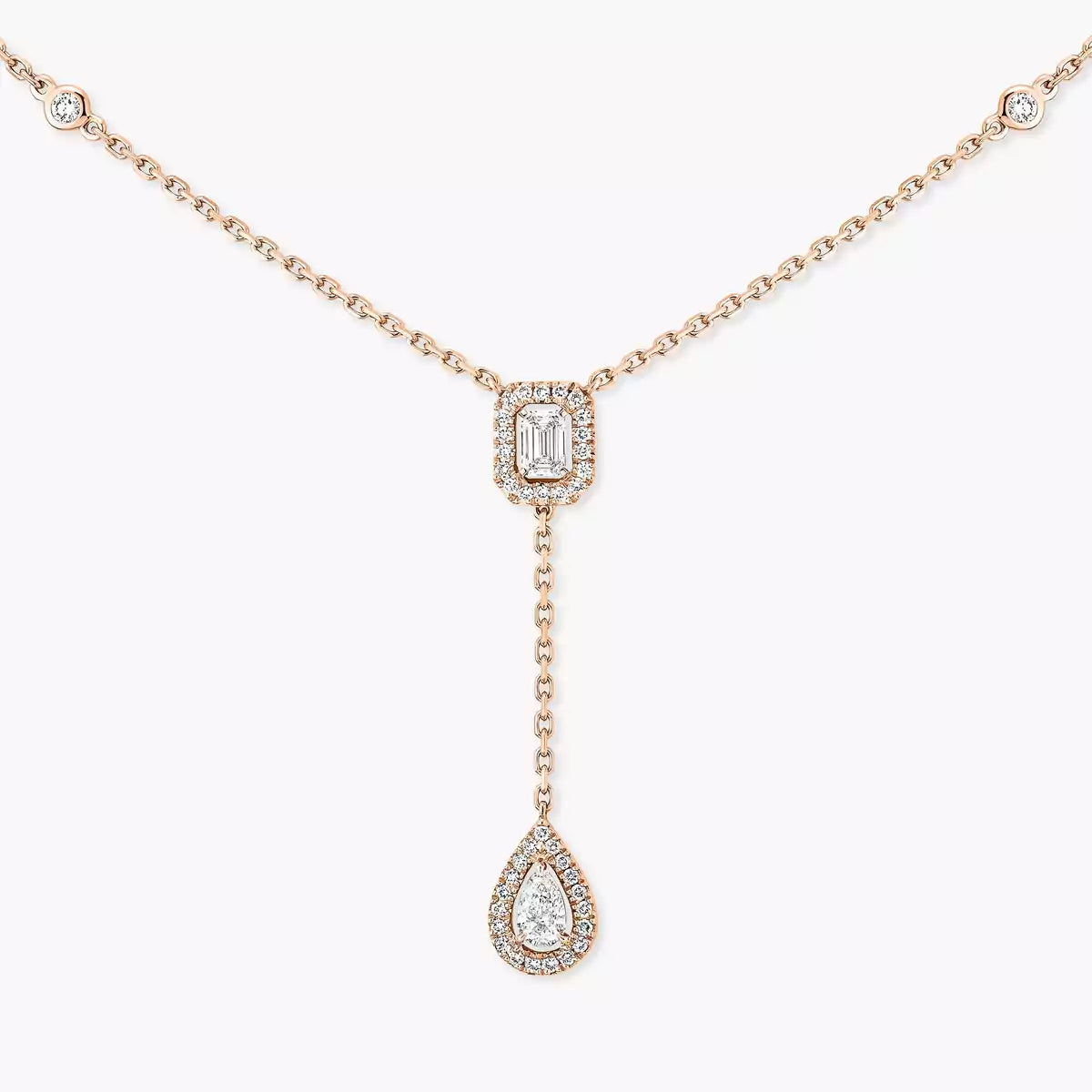 [Shinejoy]Gold Diamond Tie Necklace