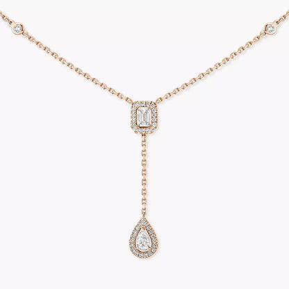 [Shinejoy]Gold Diamond Tie Necklace