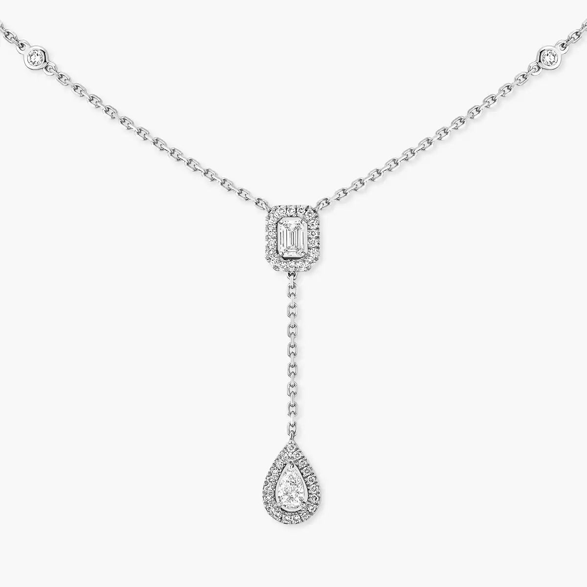 [Shinejoy]Gold Diamond Tie Necklace