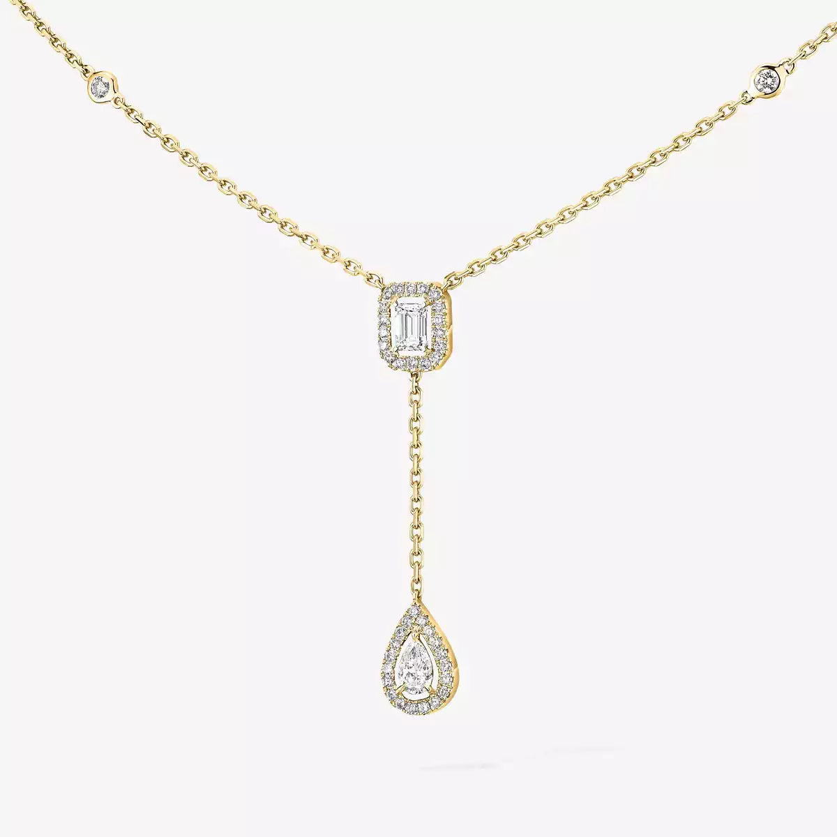[Shinejoy]Gold Diamond Tie Necklace