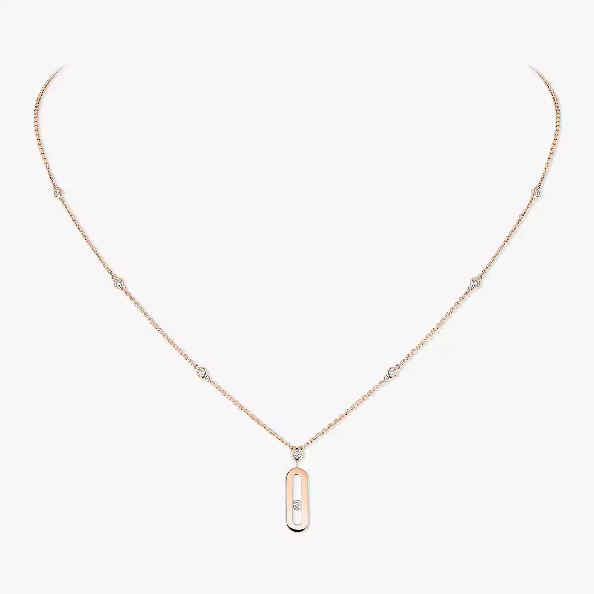 [Shinejoy] Move Uno Gold Diamond Long Necklace