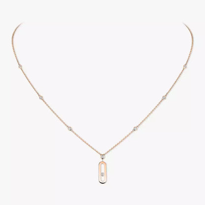[Shinejoy] Move Uno Gold Diamond Long Necklace