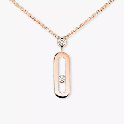 [Shinejoy] Move Uno Gold Diamond Long Necklace