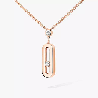 [Shinejoy] Move Uno Gold Diamond Long Necklace