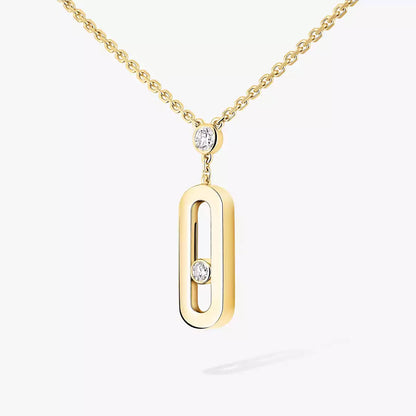 [Shinejoy] Move Uno Gold Diamond Long Necklace