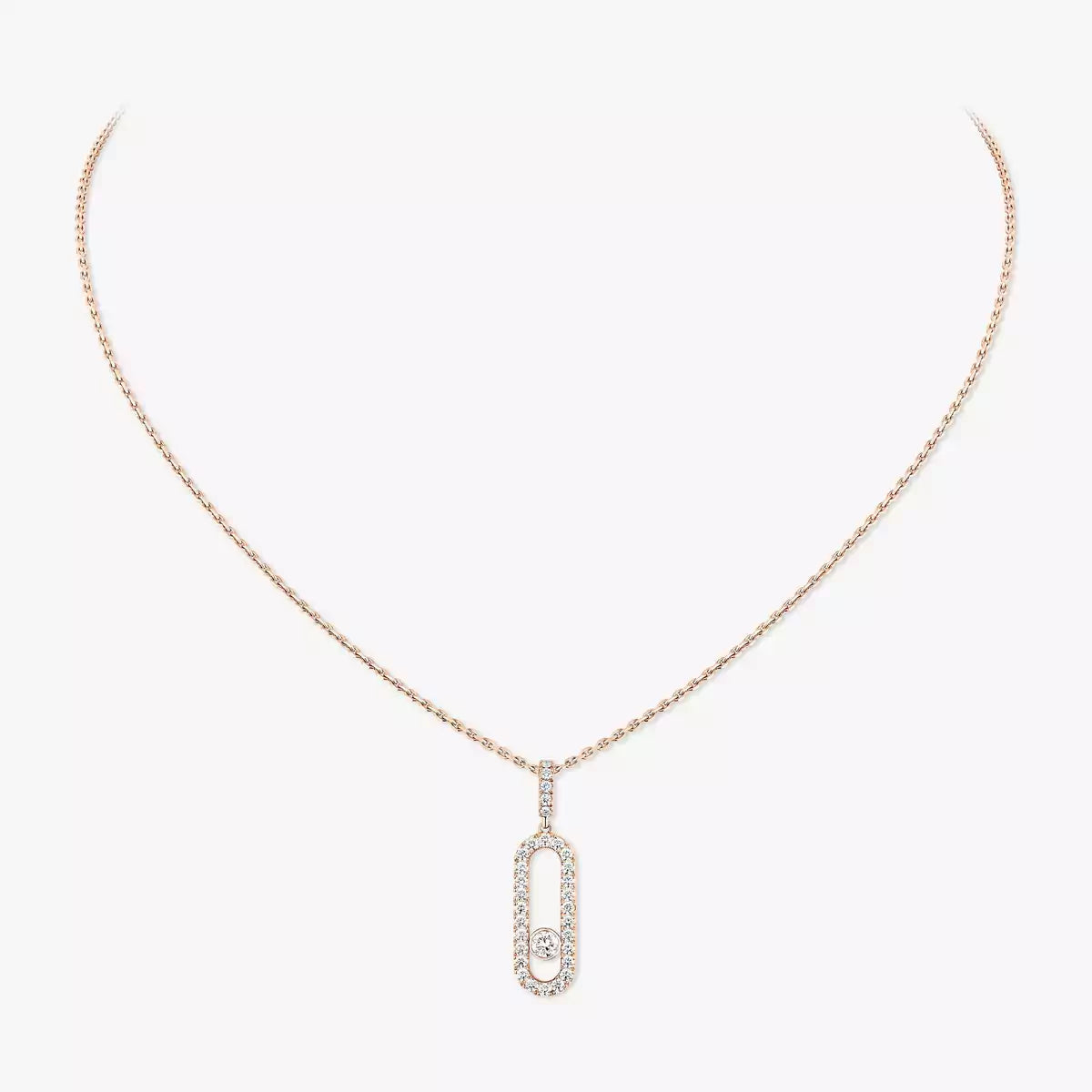 [Shinejoy]Move Uno Diamond Necklace in Rose Gold
