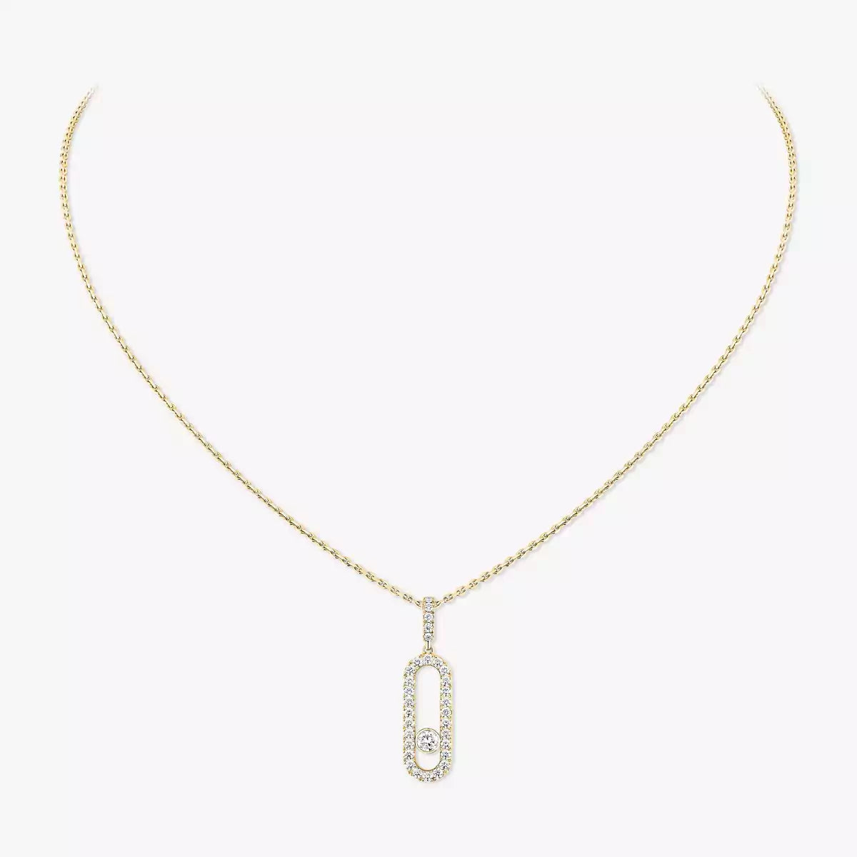 [Shinejoy]Move Uno Diamond Necklace in Rose Gold