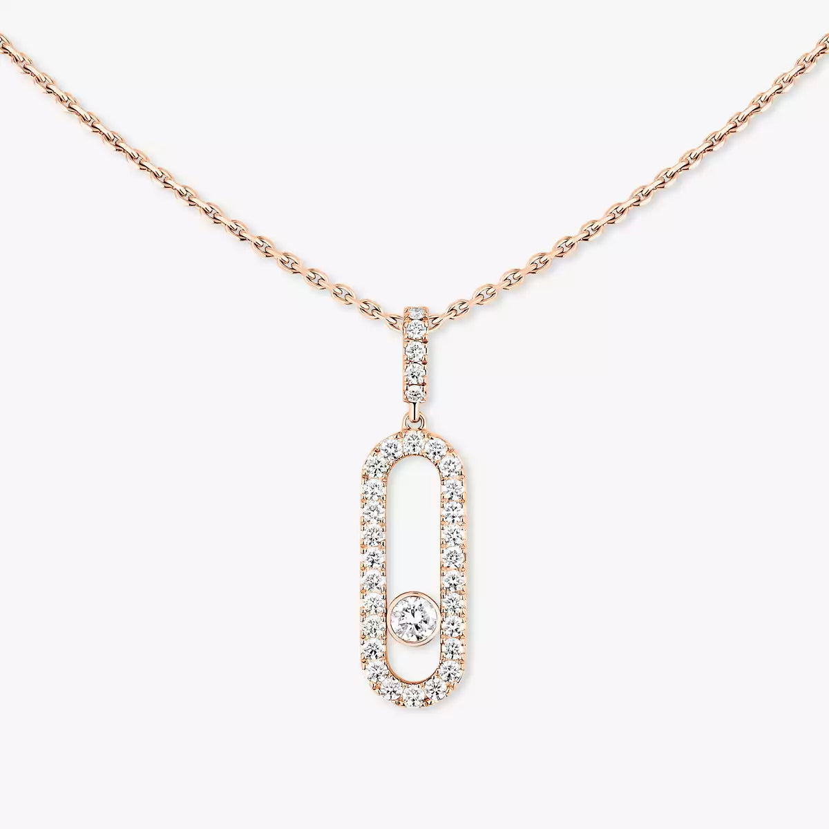 [Shinejoy]Move Uno Diamond Necklace in Rose Gold