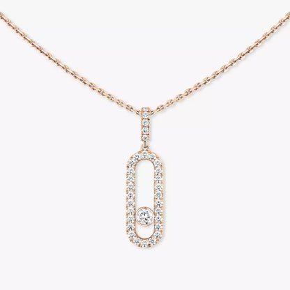 [Shinejoy]Move Uno Diamond Necklace in Rose Gold