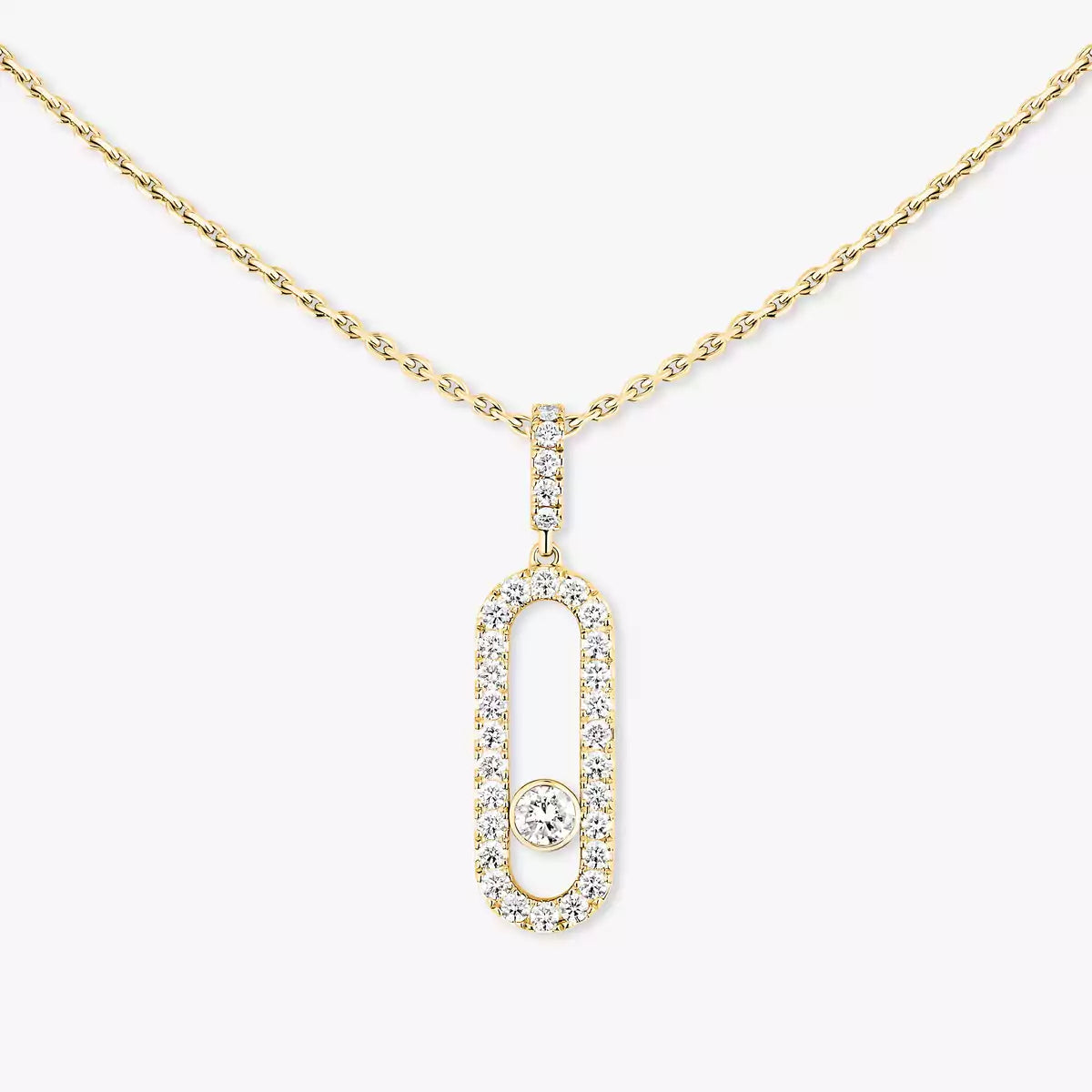 [Shinejoy]Move Uno Diamond Necklace in Rose Gold