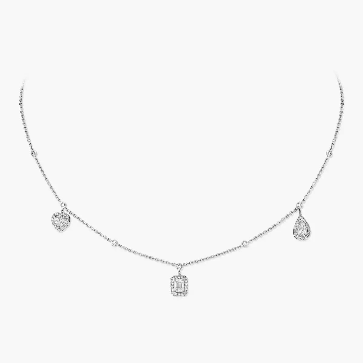 [Shinejoy]My Twin Diamond Necklace in Silver