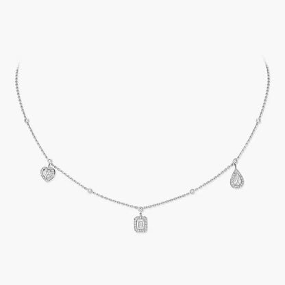 [Shinejoy]My Twin Diamond Necklace in Silver
