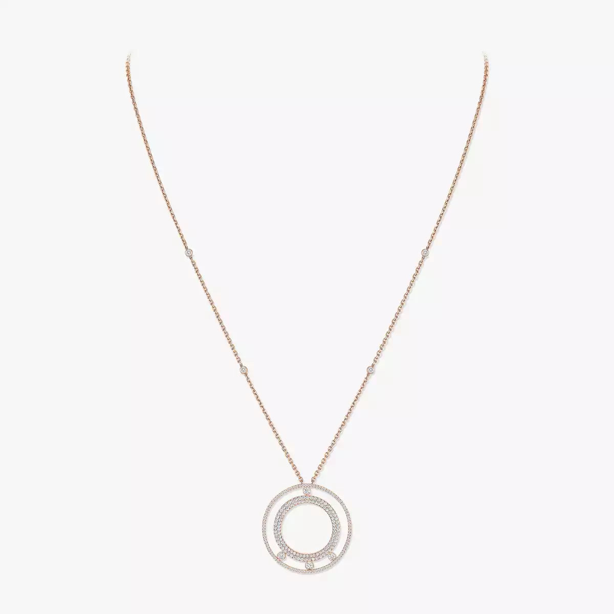 [Shinejoy]Move Romane Long Pave_-Set Diamond Necklace