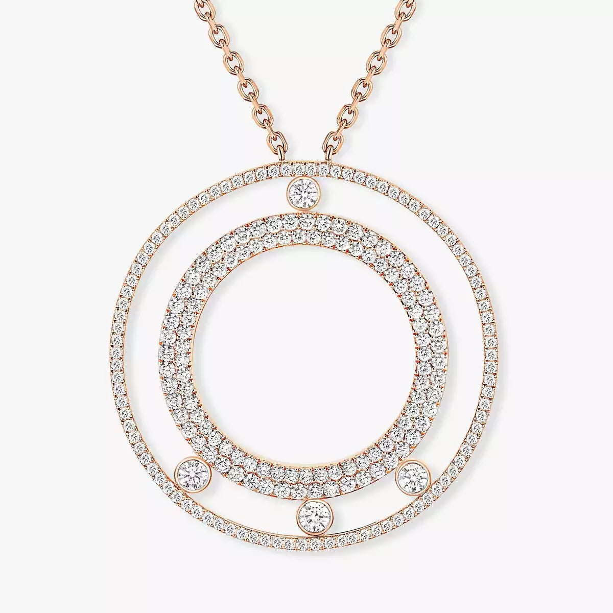 [Shinejoy]Move Romane Long Pave_-Set Diamond Necklace