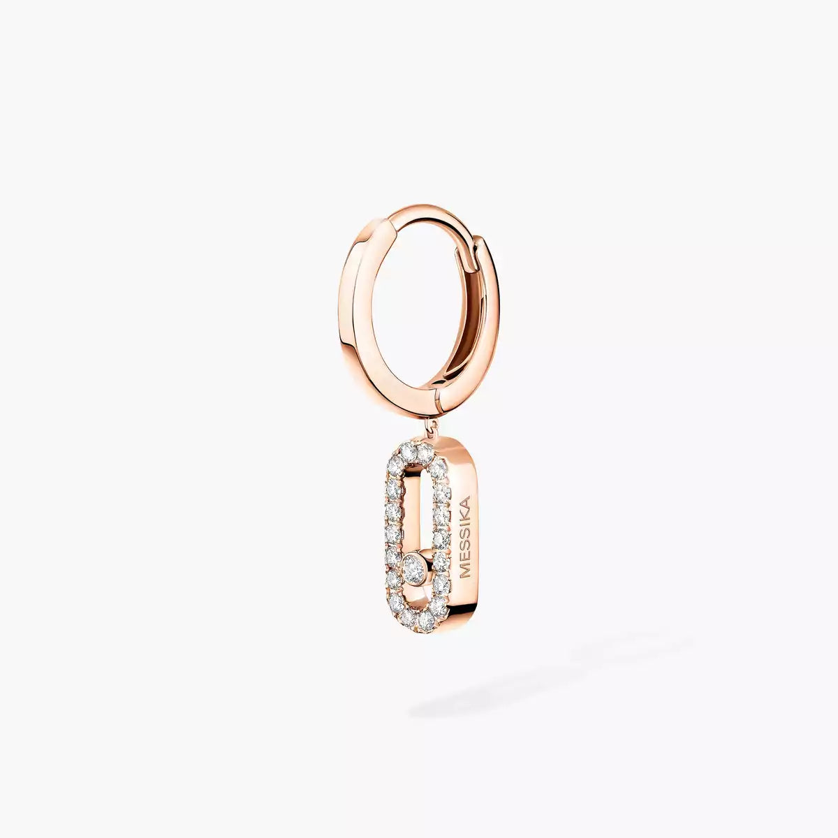 [Shinejoy]Move Uno Single Diamond Hoop Earring