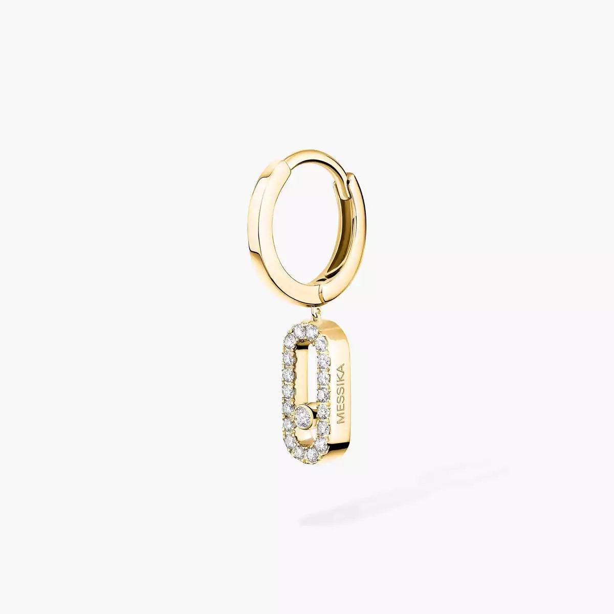 [Shinejoy]Move Uno Single Diamond Hoop Earring