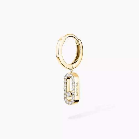 [Shinejoy]Boucle d'oreille créole Uno Diamant unique
