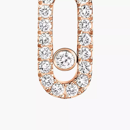 [Shinejoy]Move Uno Single Diamond Hoop Earring