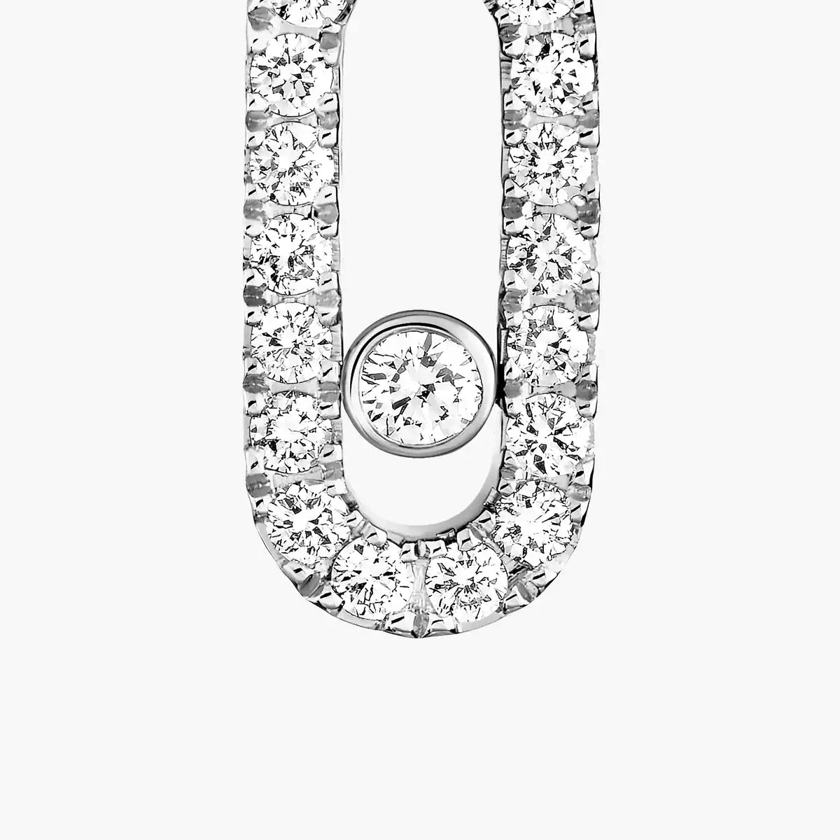 [Shinejoy]Move Uno Single Diamond Hoop Earring