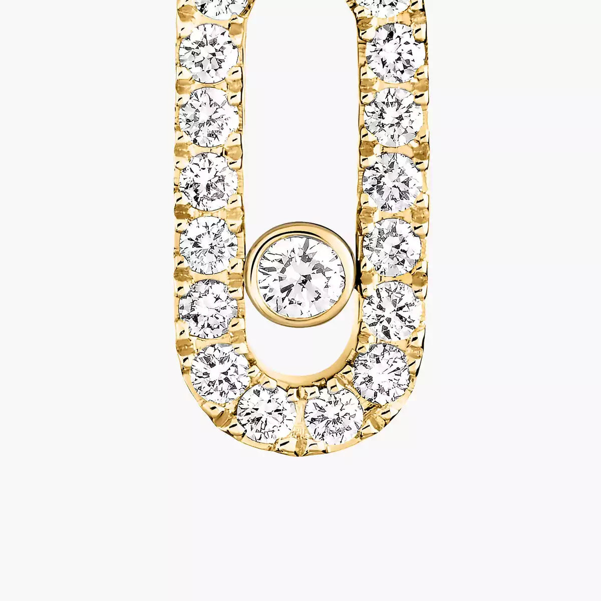 [Shinejoy]Move Uno Single Diamond Hoop Earring