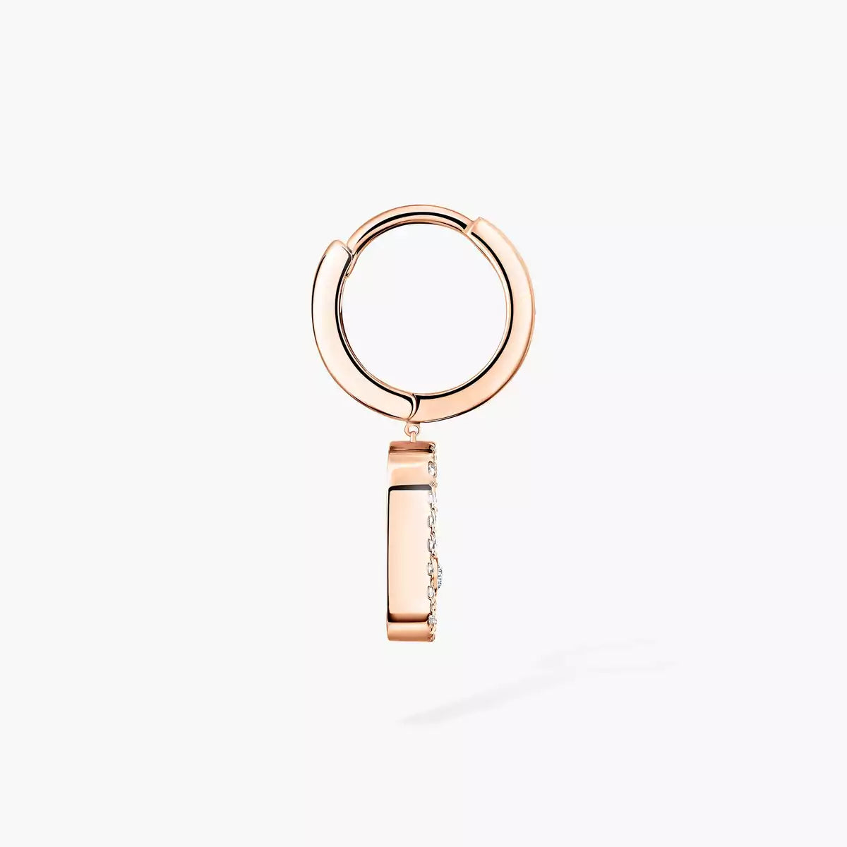 [Shinejoy]Move Uno Single Diamond Hoop Earring